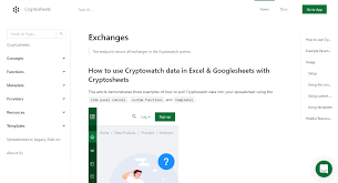 Here we'll give you an overview of the th. How To Pull Exchanges Data From Cryptowatch Into Excel And Google Sheets Cryptosheets