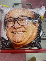 Sequined Dwight pillow cover at Goodwill in Syracuse NY