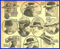 1916 Women S Hats Sears Catalog All I Could Salvage Of The Page Hats Vintage Antique Hats Sears Catalog