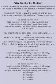 Stay Together For The Kids Blink 182 Lyrics Blink 182 Lyrics Lyrics Music Lyrics