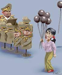 Myanmar agricultural development bank begins disbursing monsoon agricultural loans to einme farmers. Myanmar Lady Aung San Suu Kyi S Victory Cartooning For Peace