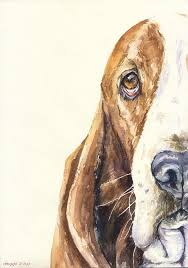 Basset Print Basset Decorbasset Watercolorbasset Wall Etsy In 2020 Basset Hound Art Dog Art Dog Drawing