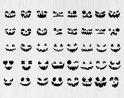 Pumpkin Face Svg Bundle Jack O Lantern Faces Png Bundle Cute Etsy Pumpkin Faces Jack O Lantern Faces Halloween Stencils