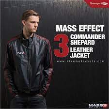 Mass Effect 3 Commander Shepard N7 Leather Jacket Leather Jacket Leather Jacket Men Jackets
