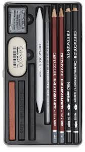 This Set Contains 12 Pieces Including An Assortment Of Graphite And Charcoal Pencils Artist S Chalk Comp Coisas De Papelaria Material De Desenho Kit De Desenho