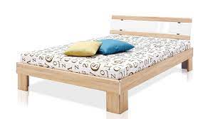 Futonbett 140x200cm in bucheoptik mit lederrücken, lattenrost und matratze. Futonbett Rhone Eiche Sagerau Weiss Hochglanz Rollrost Matratze 140