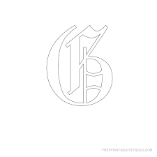 printable old english letter stencils