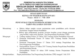 Check spelling or type a new query. Contoh Sk Tim Pengembang Kurikulum Sekolah Sidapodikdas