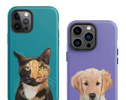 various pet portrait phone casesの画像