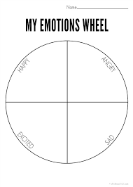 The emotions coloring pages for preschoolers are free to download. My Emotions Wheel Printable