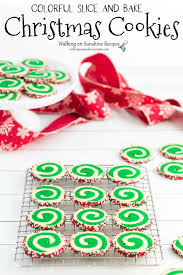 The batter is divided into thirds and tinted with increased amounts of coloring to get the ombré effect. Easy Slice And Bake Christmas Cookies Walking On Sunshine Recipes