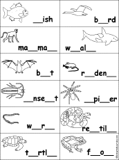 Fill In The Missing Letters In Words At Enchantedlearning Com Activity Sheets For Kids Reading Buddies Words