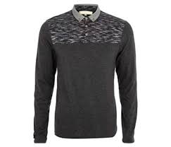 Black And White Long Sleeve Polo Black And Grey Collar Full Sleeve Polo T Shirt Polo T Shirts Long Sleeve Tshirt Men Long Sleeve Polo Shirt