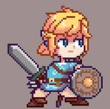 Piskel is a free online editor for animated sprites & pixel art. Botw Link Sprite Pokemon Pixel Art