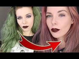 Mischen sie ihre wunschfarbe für ihren stoff. Vom Ausgewaschenen Grun Zu Smokey Pink Haare Tonen Ohne Schaden Auswaschbar Youtube