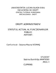 Doc Drept Administrativ Sabina Amatiesei Academia Edu