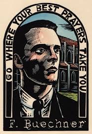 Frederick Buechner Original Block Print