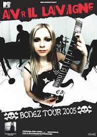 Avril lavigne poster, singer, music, musician, album, concert, posters, canvas print sales: Avril Lavigne Bonez 2005 Konzertplakat 22 90