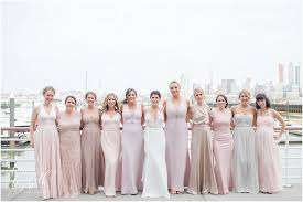 Mix Matched Pink And Neutral Bridesmaid Dresses Jersey City Nj Wedding Tina Elizabeth Neutral Bridesmaid Dresses Bridesmaid Dresses Nj Wedding Photographer