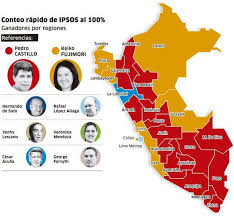Pedro castillo, de perú libre, obtuvo 50.2% y keiko fujimori, de fuerza popular, el 49.8% de los votos, según el conteo rápido de ipsos al . Es Falso Que Peru Libre Haya Ganado La Primera Vuelta En 21 Regiones Como Lo Afirmo Betssy Chavez