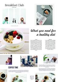 Food Magazine Minimalist Layout Design
