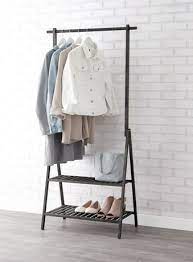 Oceanstar garment rack with adjustable shelves and hooks in black amazon.com: Mainstays Wood Garment Rack Walmart Canada