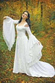 Celtic Weddingdress Medieval Wedding Dress Lace Bridal Gown Gothic Wedding Dress