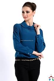 Degaje Yaka Bluz Petrol Bluz Elbise Kol Modelleri Moda