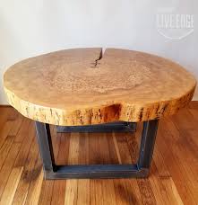 Round Coffee Table Live Edge Industrial Tree Slice Log Rustic Furniture Living Room Side Table End Table Natural Wood Maple Slab Coffee Table Log Coffee Table Live Edge Coffee Table