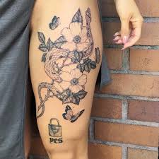 Tattoo By Nina Chwelos Ninachwelos Illustrative Linework Fineline Flowers Snake Butterfly Wing Tattoo Butterfly Back Tattoo Butterfly With Flowers Tattoo