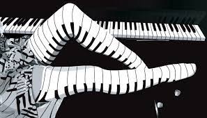 Feliz Dia De Santa Cecilia El Dia De La Musica Piano Music Art Black And White Pictures