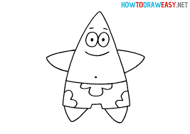 He waits band of his shorts and draw out his right leg. How To Draw Patrick Star For Kids How To Draw Easy