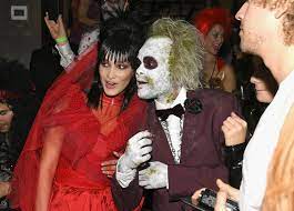 While beetlejuice deals with death and ghosts, is still often described as a comedy. Bella Hadid And The Weeknd As Lydia And Beetlejuice Celebrity Halloween Costumes Celebrity Couple Costumes Couple Halloween Costumes
