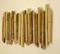 Bamboo Wall Decoration 24 Quot X 16 Quot Branch Art Wood Art Wall Hanging Bamboo Wall Wall Decor Wood Art