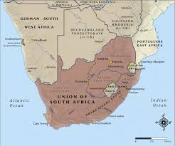 Outbreak of the great war. Map Of South Africa In 1914 Nzhistory New Zealand History Online