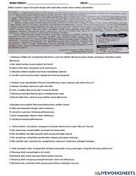 Contohnya, menghias langit yang terbentang. Cerpen Bawod Worksheet