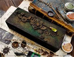 из чего же из чего же сделаны наши девчонки ноты Steampunk Wooden Box Industrial Cigar Box Green Urban Etsy Cigar Box Art White Elephant Gifts Funny Scrapbook Gift
