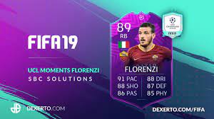 Italian midfielder alessandro florenzi is the prize for this. Fifa 19 Ucl Moments Alessandro Florenzi 89 Sbc Solutions Dexerto