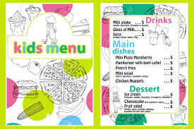 Delve into the fascinating world of dish racks! Cute Colorful Kids Meal Menu Vector Template With Funny Cartoon Kitchen Boy Different Types Of Dishes On A Hand Drawn Grocery Background Royalty Free Cliparts Vectors And Stock Illustration Image 54694478