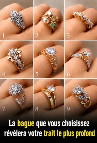 La bague que tu choisis en premier révèle quelque chose de surprenant sur  toi ! 💍