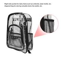 ANKROYU Transparenter Rucksack, robuster, durchsichtiger Rucksack,  wasserdichte, Faltbare, durchsichtige Tasche, transparente  PVC-Durchgangstasche mit ...