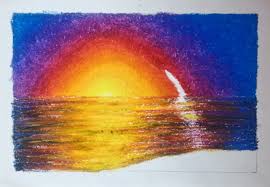 Free shipping deals daily · high quality products How To Paint A Sunset By The Sea Step By Step Tutorial Oil Pastels Artwork Steemit