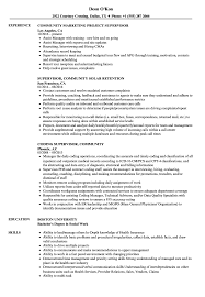 community supervisor resume samples