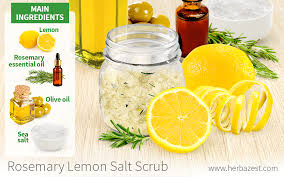 Rosemary Lemon Salt Scrub Recipe Salt Scrub Rosemary Lemon Salt