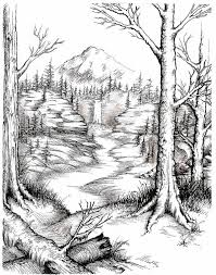 Zeichnen Von Landschaften Mit Bleistift Skizzen Bleistiftzeichnungen Landschaften Sk Landscape Pencil Drawings Pencil Drawings Of Nature Landscape Drawings
