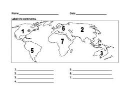 Label The Continents Quiz Social Studies Activities Sight Words Kindergarten Social Studies Unit