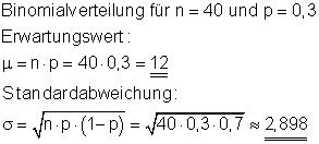 Was hat er überhaupt für ei. Erwartungswert Varianz Einer Binomialverteilung Mathe Brinkmann