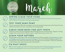 March Home Maintenance Home Maintenance Checklist Home Maintenance Home Maintenance Schedule