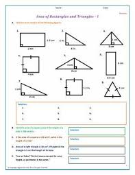 Worksheet Area Of Rectangles And Triangles I Practice Calculating The Area Of A Square Triangle Triangle Worksheet Area And Perimeter Area Worksheets
