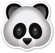 Panda Face Kanvas Stiker Lukisan